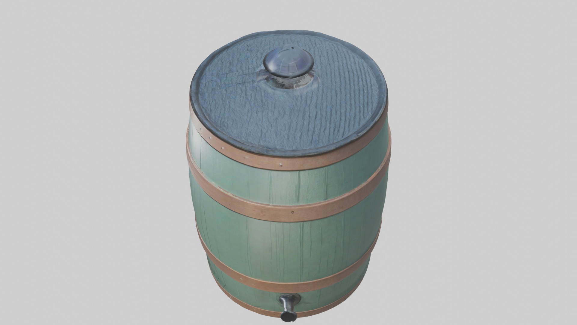 Rainbarrel Model Low-poly 3D model_11