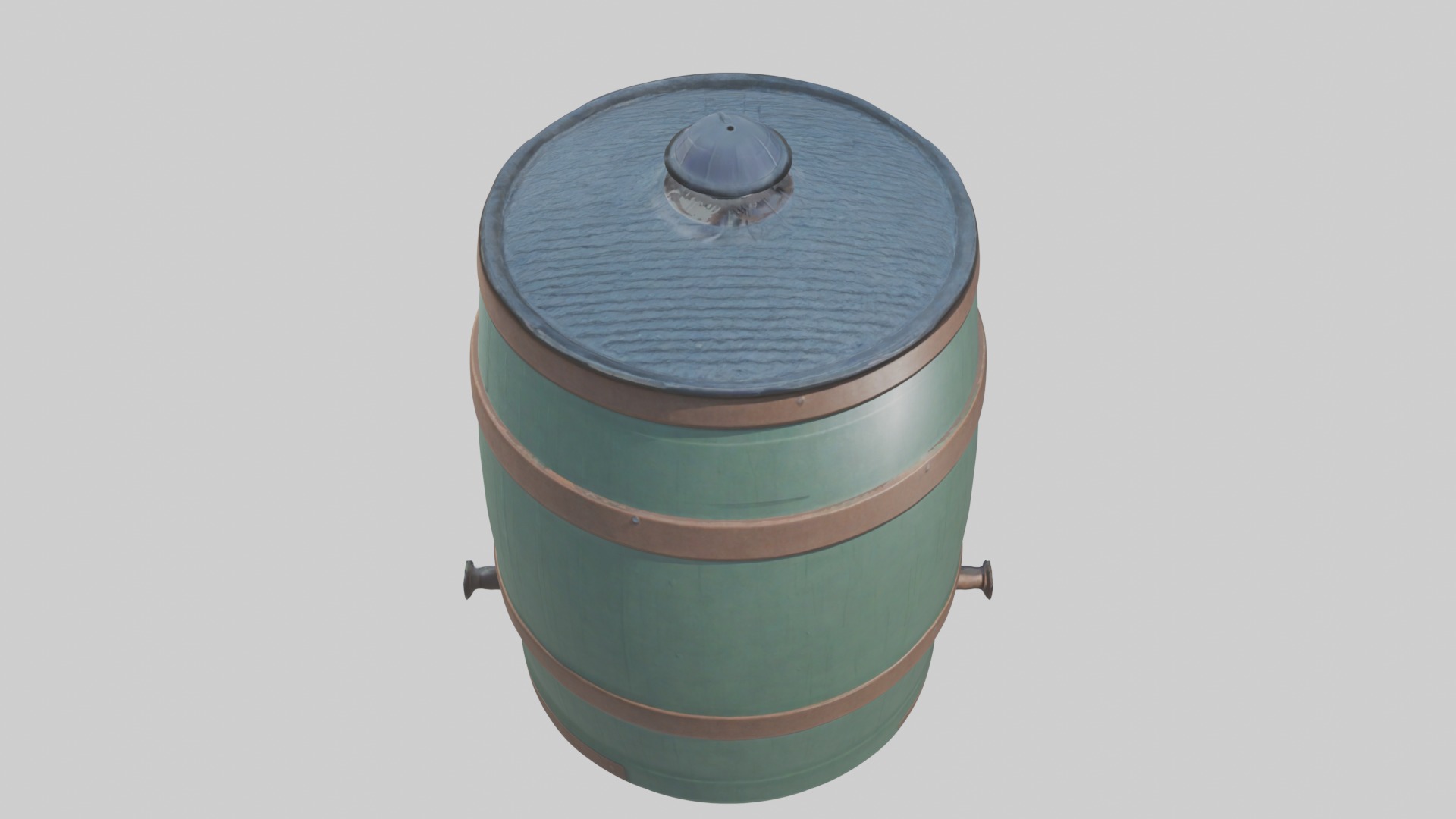 Rainbarrel Model Low-poly 3D model_9