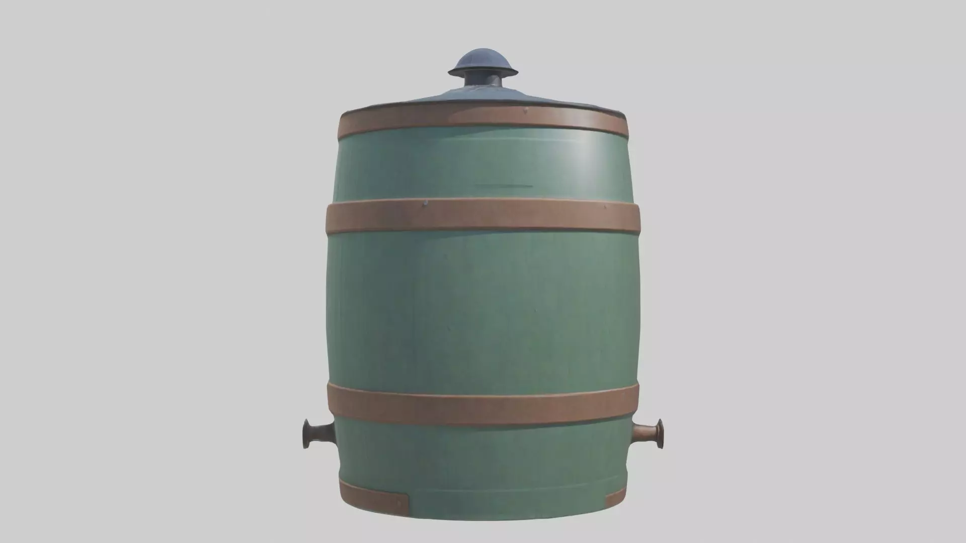 Rainbarrel Model Low-poly 3D model_0