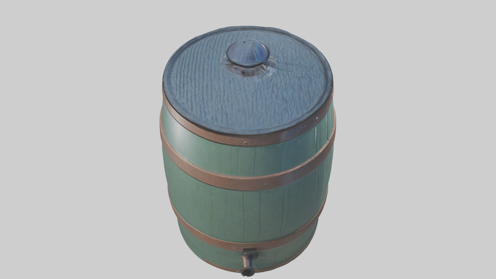 Rainbarrel Model Low-poly 3D model_12