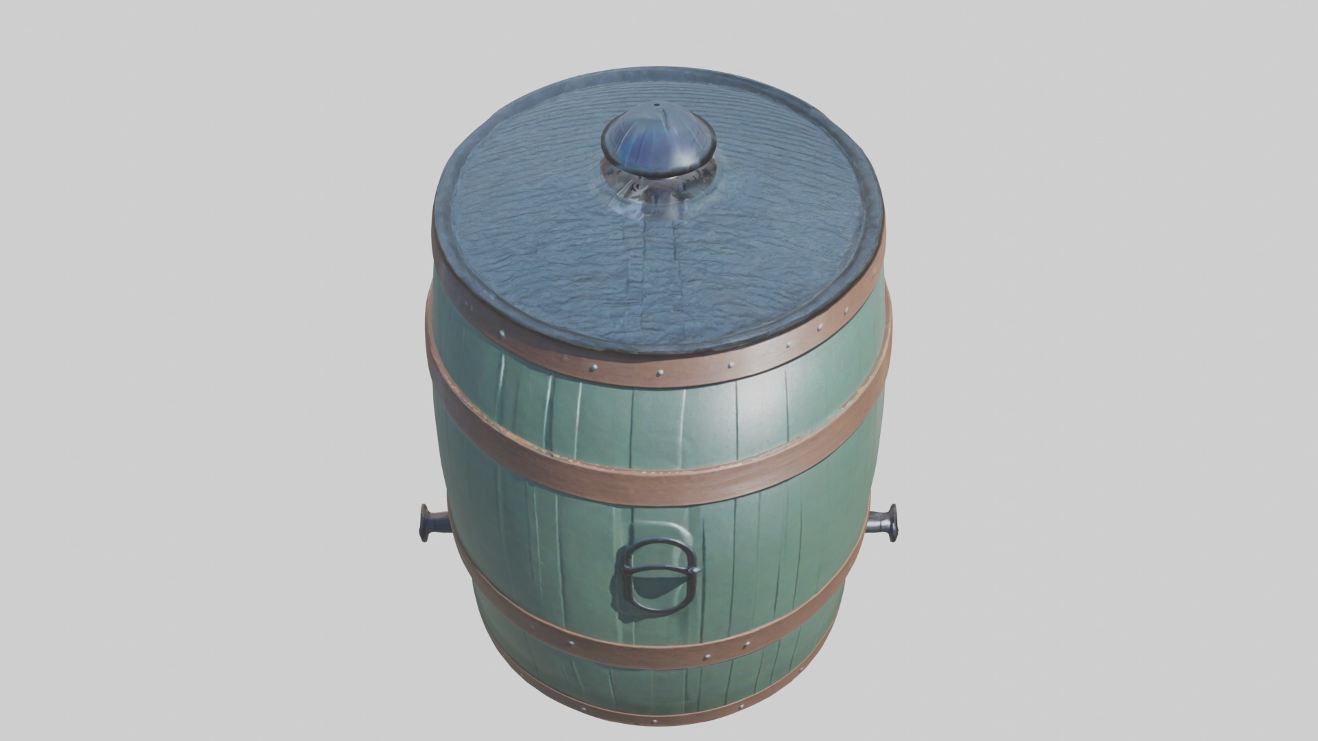Rainbarrel Model Low-poly 3D model_10