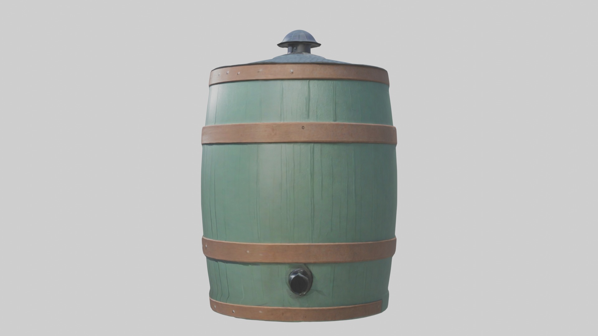 Rainbarrel Model Low-poly 3D model_6