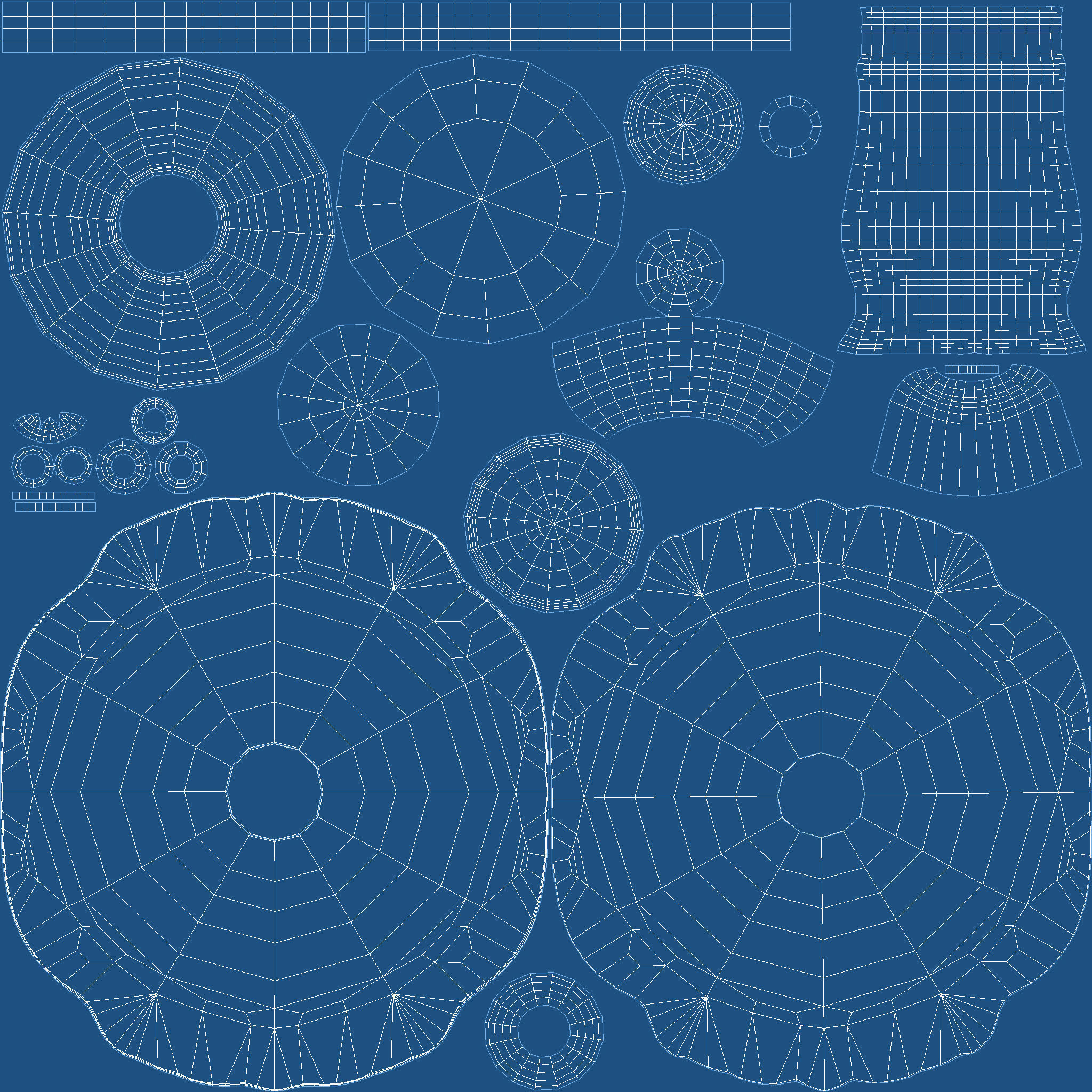 Lowpoly Nouveau Lamp Low-poly 3D model_13