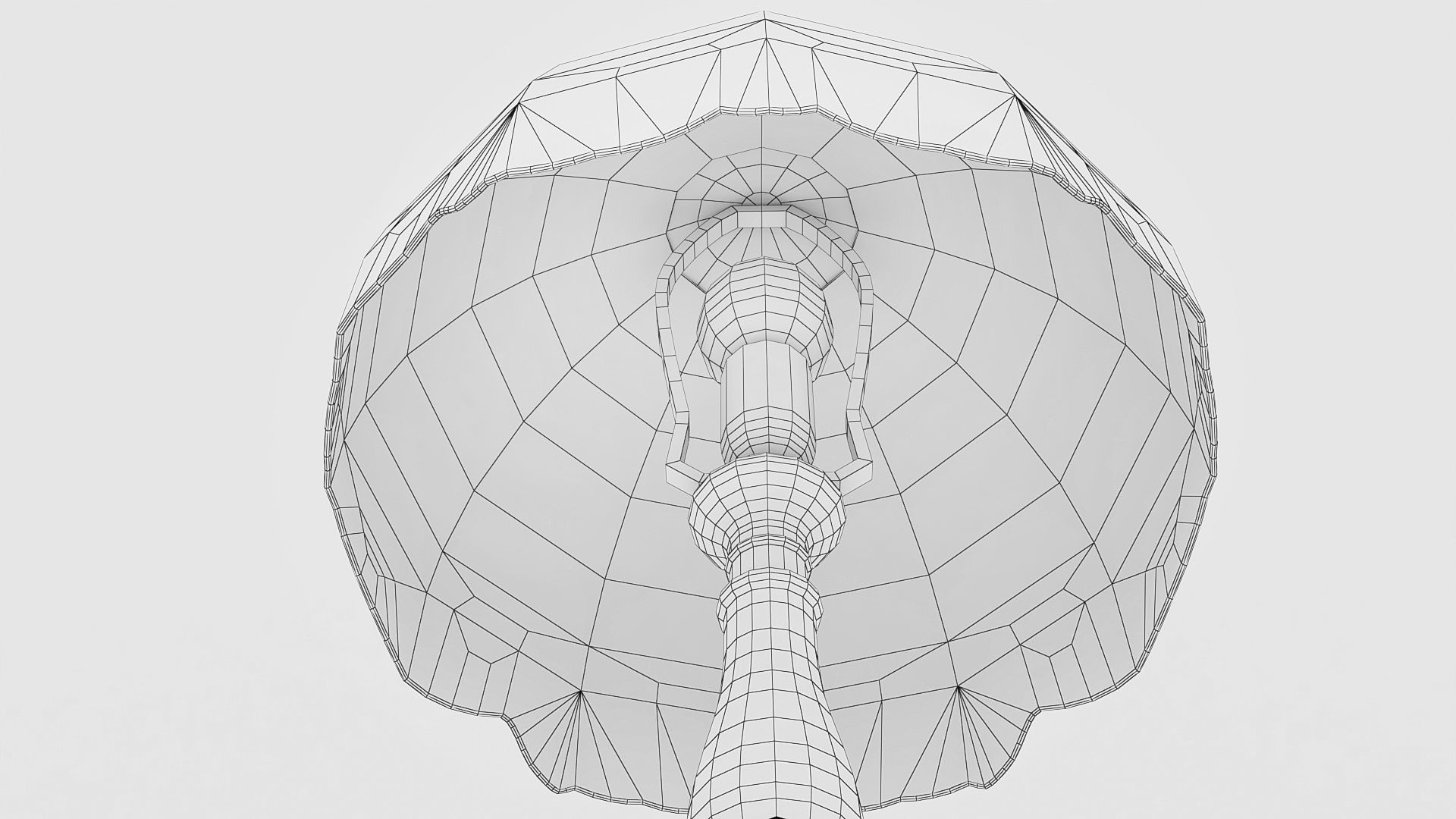 Lowpoly Nouveau Lamp Low-poly 3D model_12