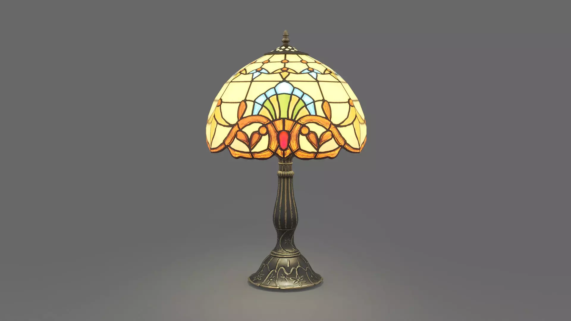 Lowpoly Nouveau Lamp Low-poly 3D model_0