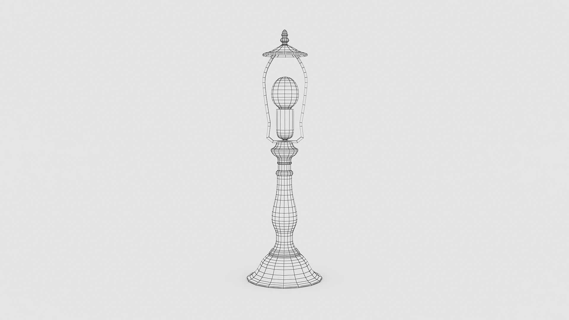 Lowpoly Nouveau Lamp Low-poly 3D model_4