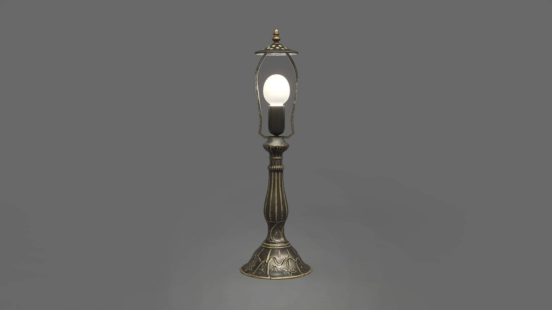 Lowpoly Nouveau Lamp Low-poly 3D model_3