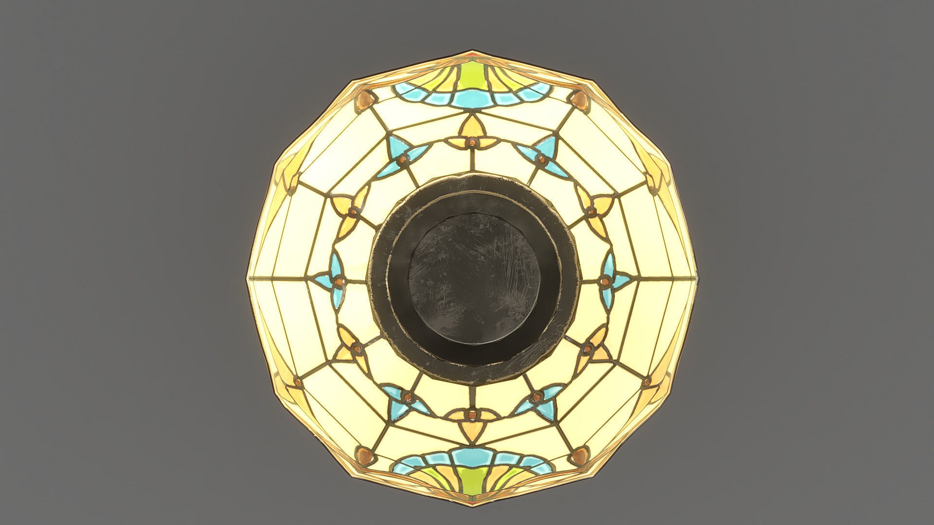 Lowpoly Nouveau Lamp Low-poly 3D model_9