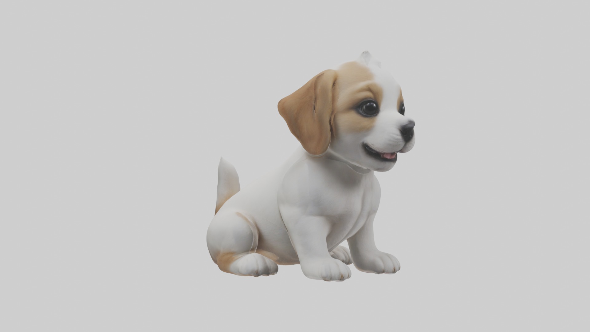 Puppy Model Low-poly 3D model_5
