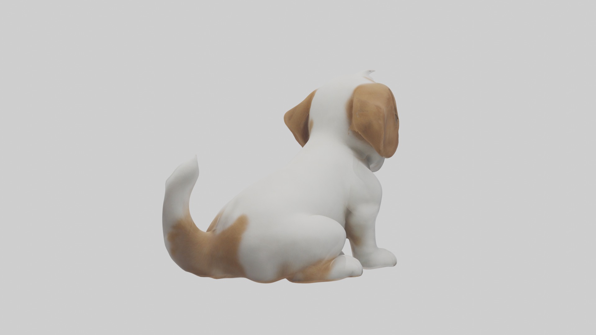 Puppy Model Low-poly 3D model_3