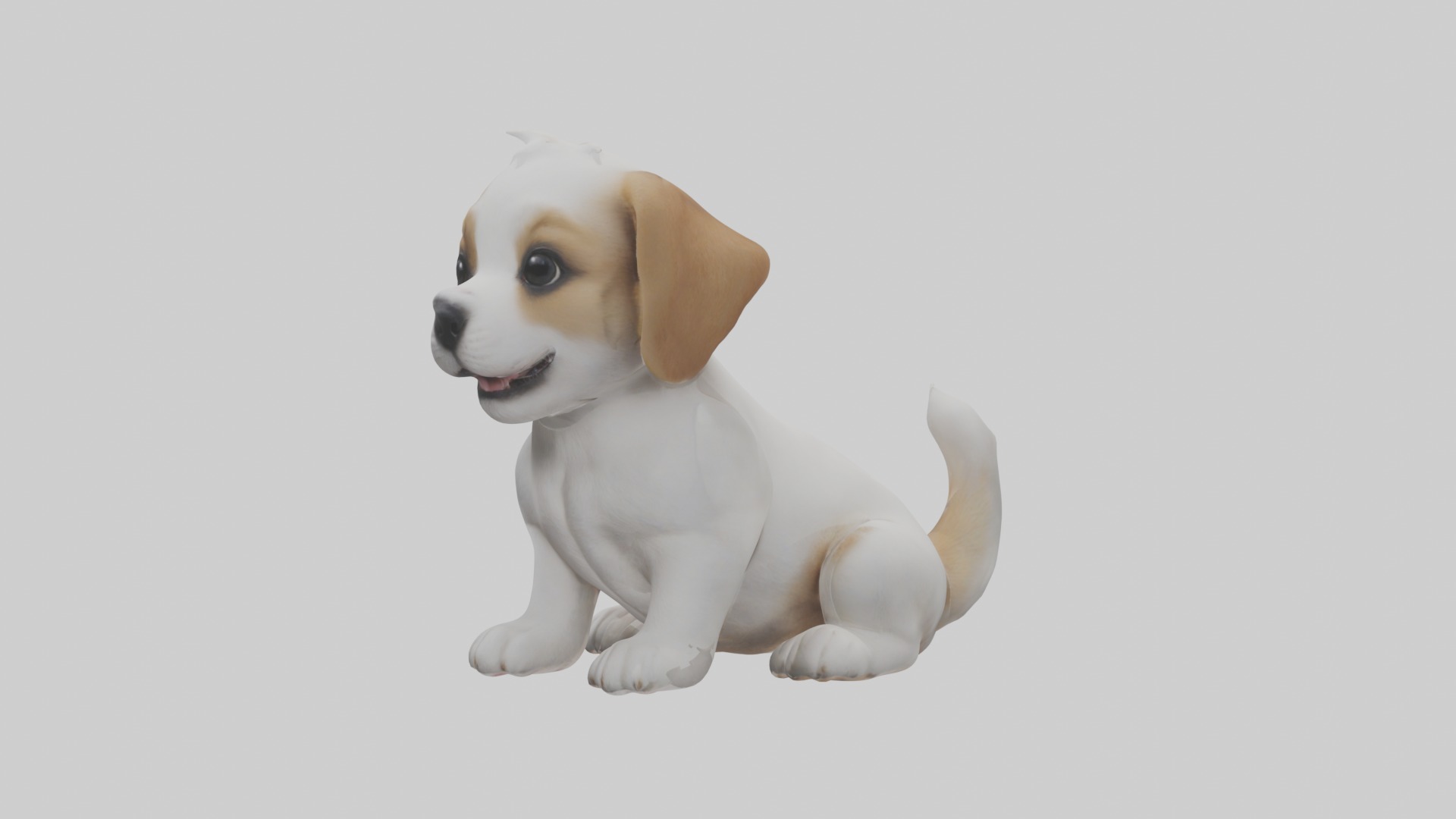 Puppy Model Low-poly 3D model_4