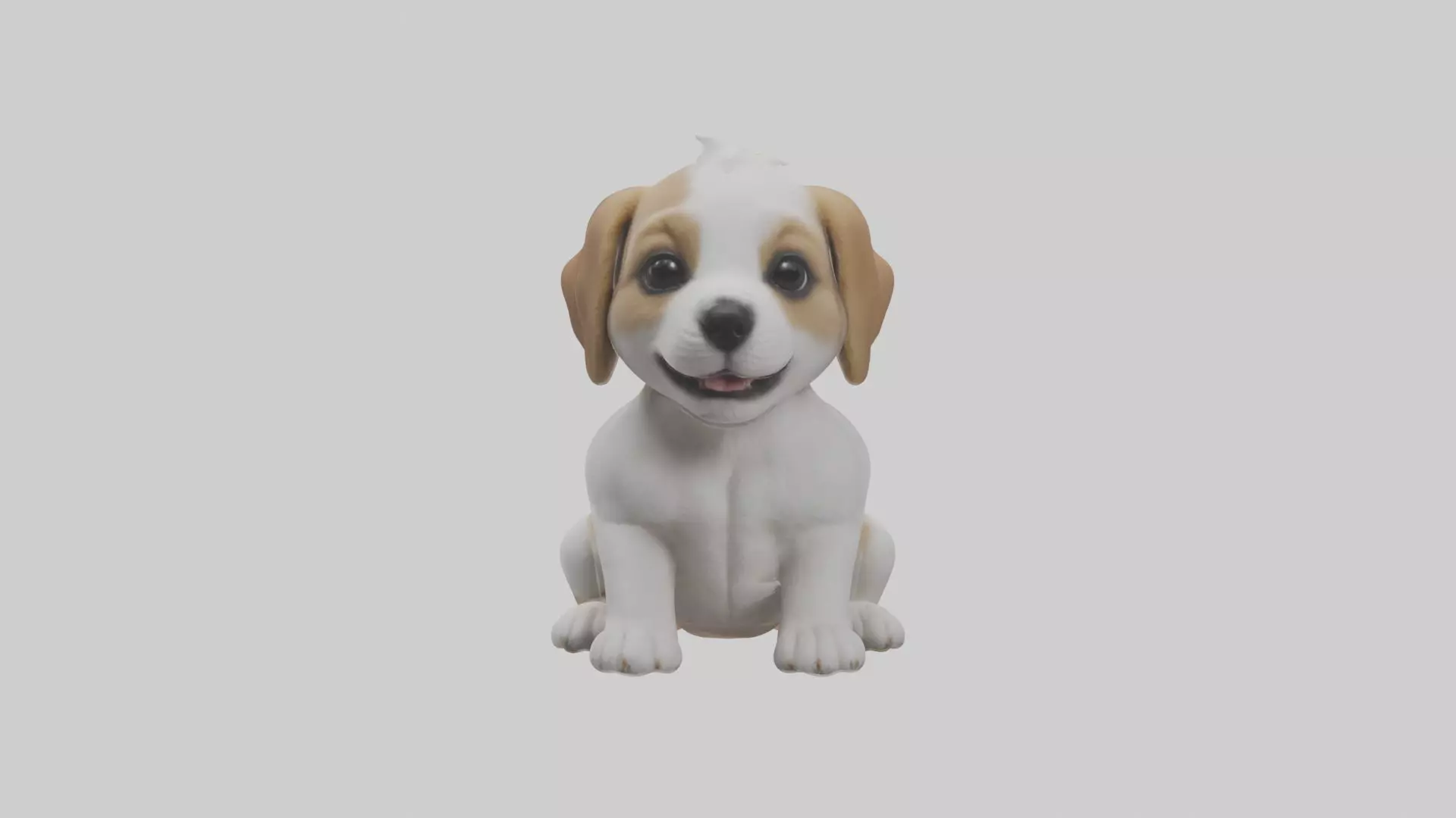Puppy Model Low-poly 3D model_0