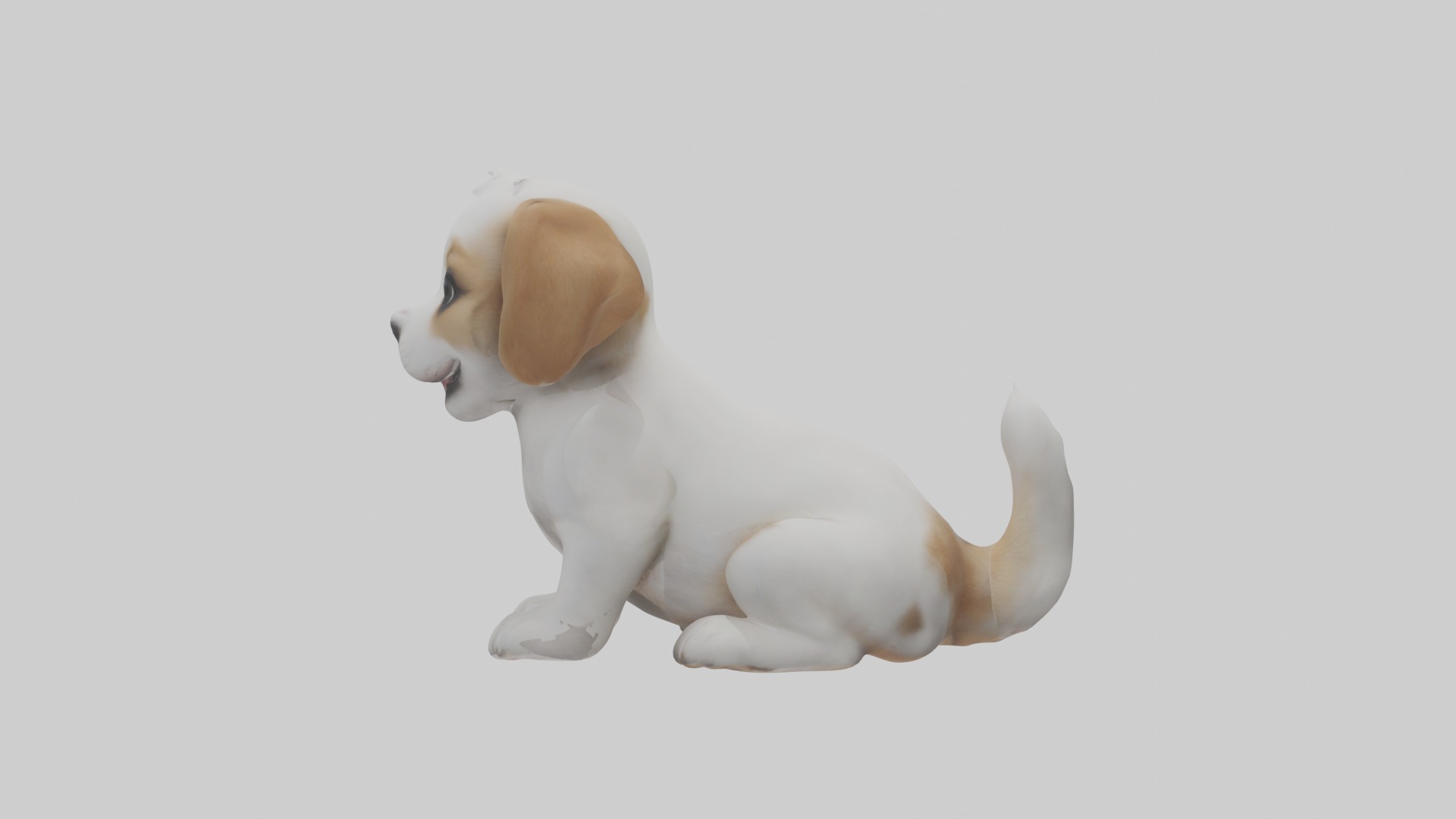 Puppy Model Low-poly 3D model_6