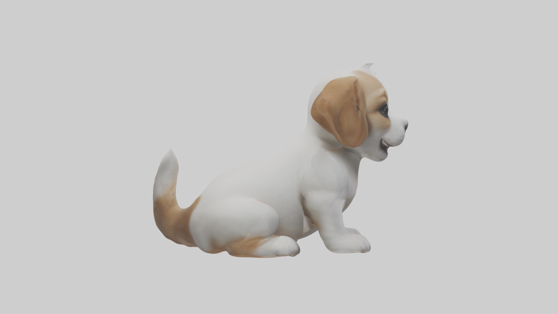 Puppy Model Low-poly 3D model_7
