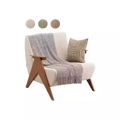 Nordic Ash Wood Arm Chair