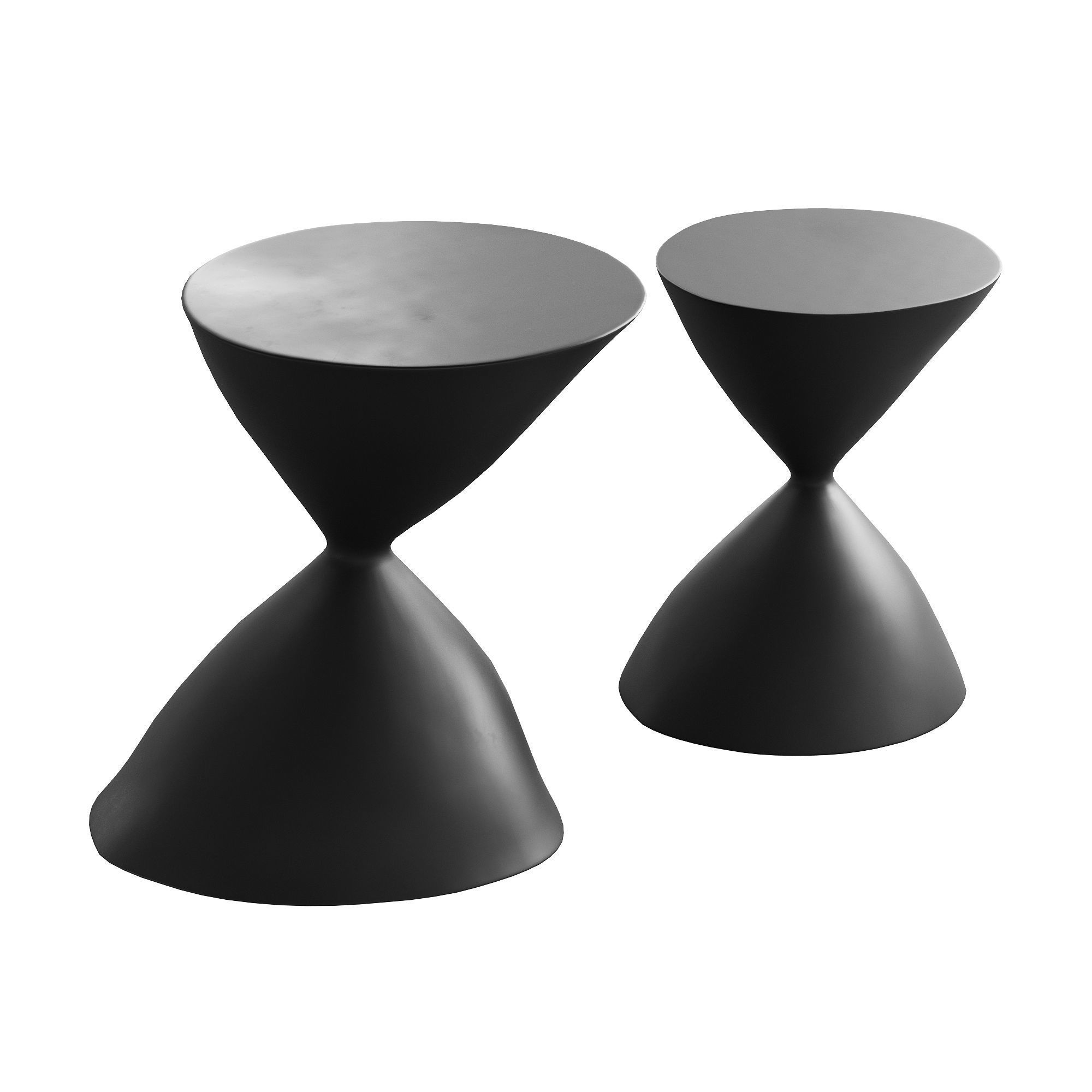 492 custom coffee side tables hourglass shape 3D model_3