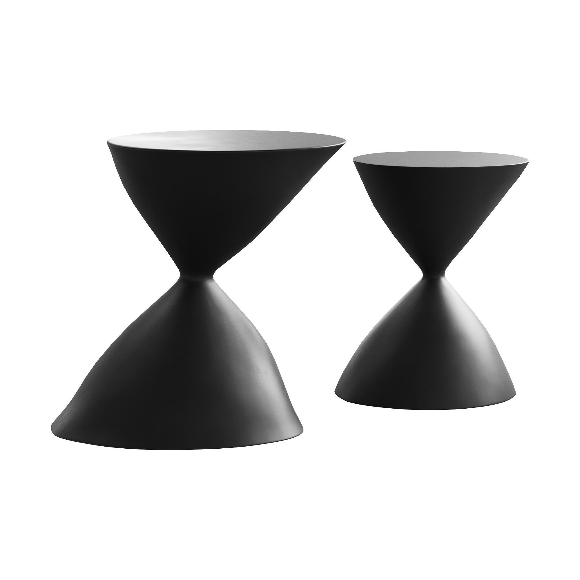 492 custom coffee side tables hourglass shape 3D model_4