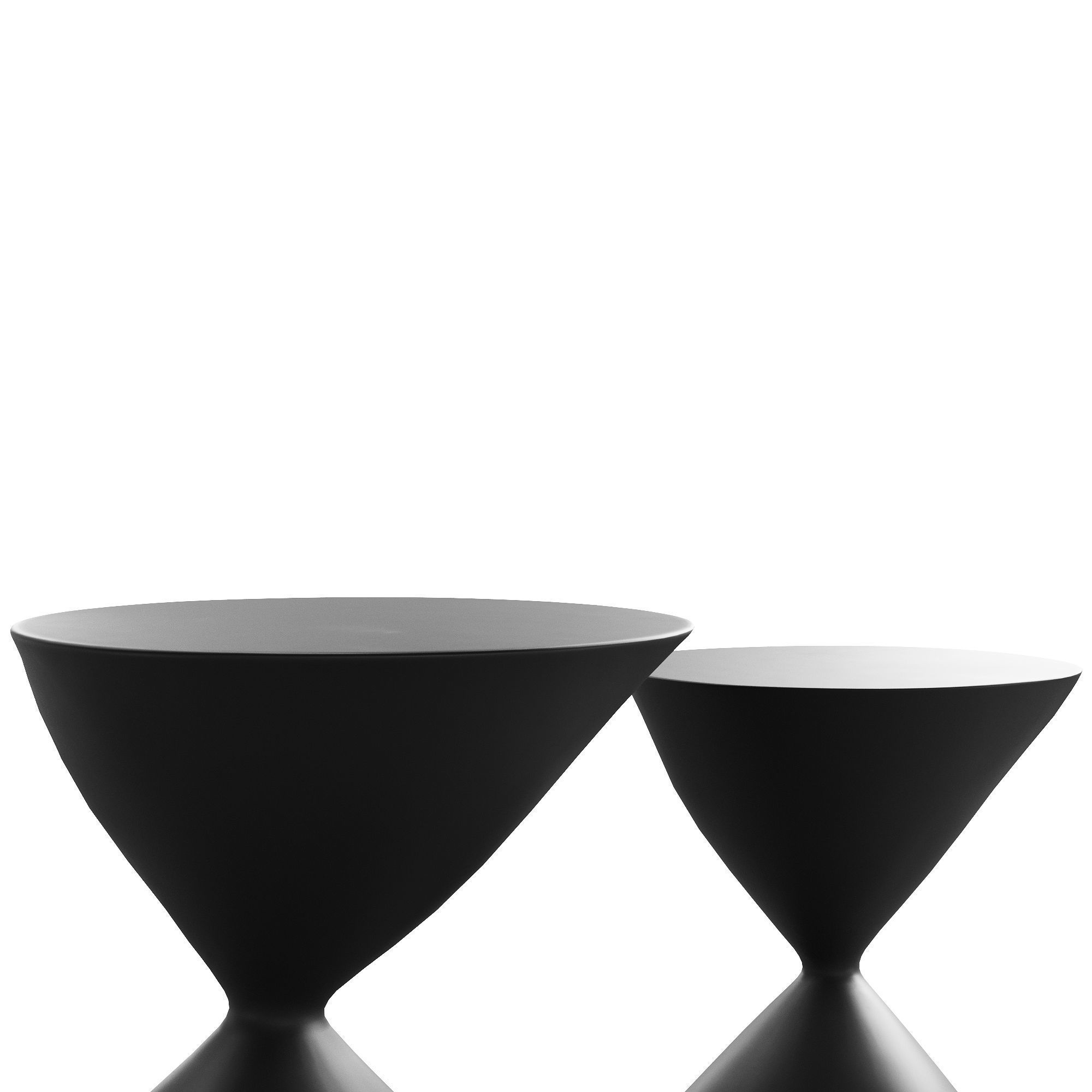 492 custom coffee side tables hourglass shape 3D model_2