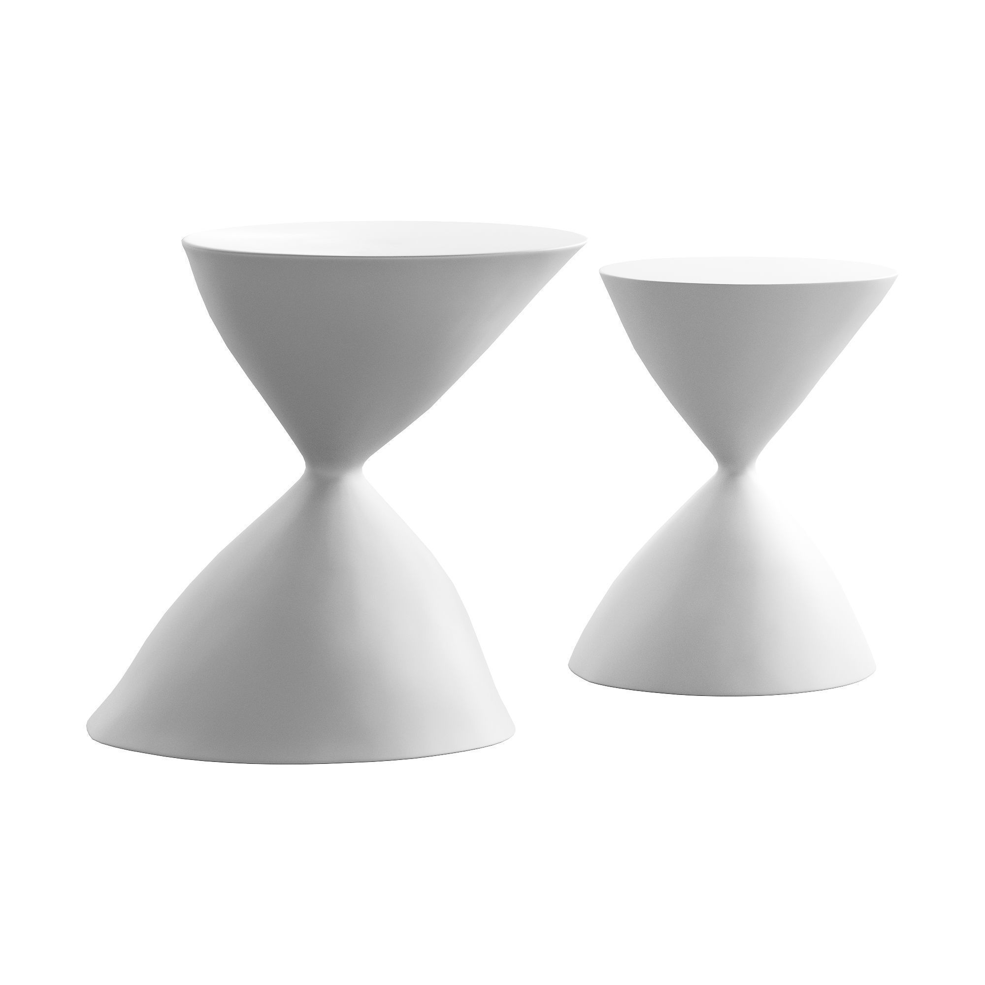 492 custom coffee side tables hourglass shape 3D model_5