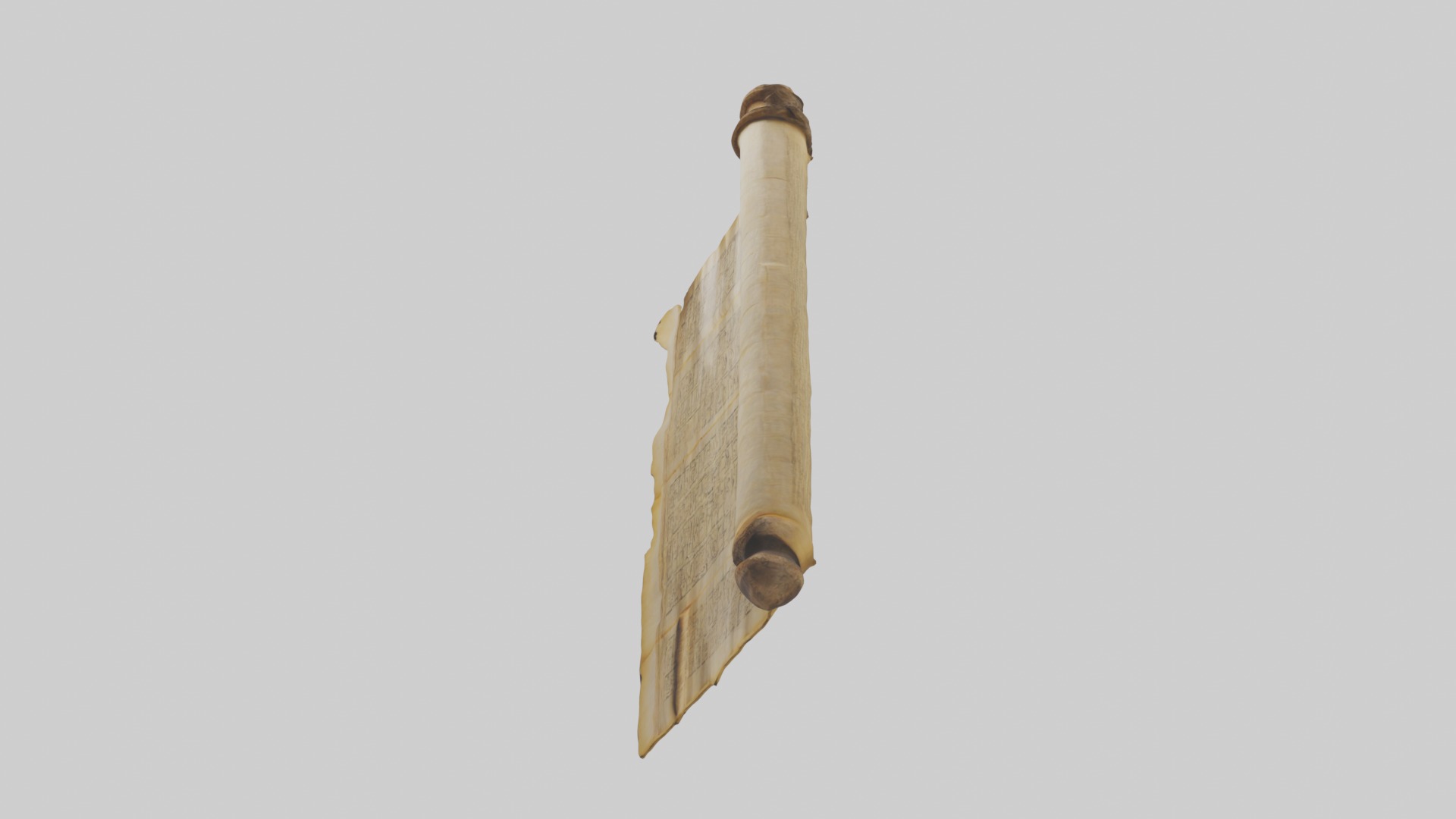 Papyrusscroll Model Low-poly 3D model_11
