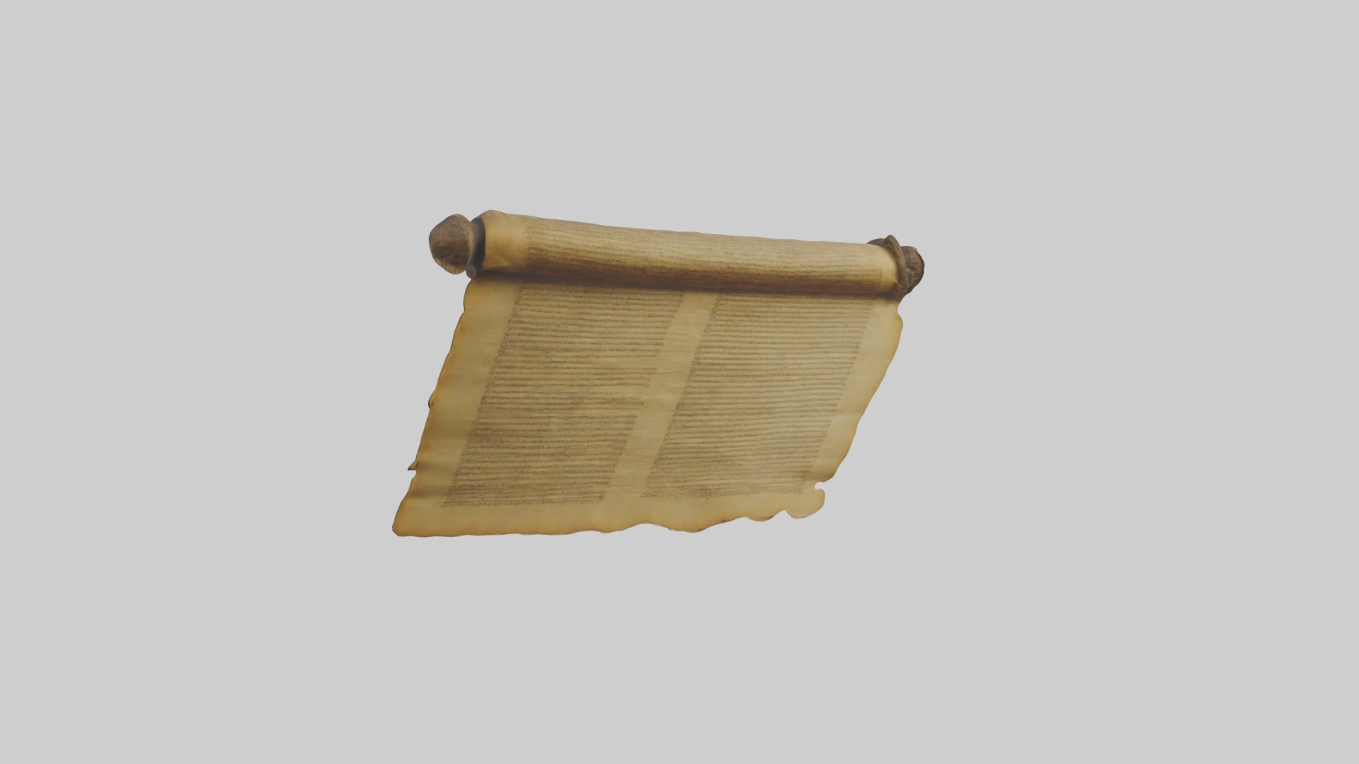Papyrusscroll Model Low-poly 3D model_1