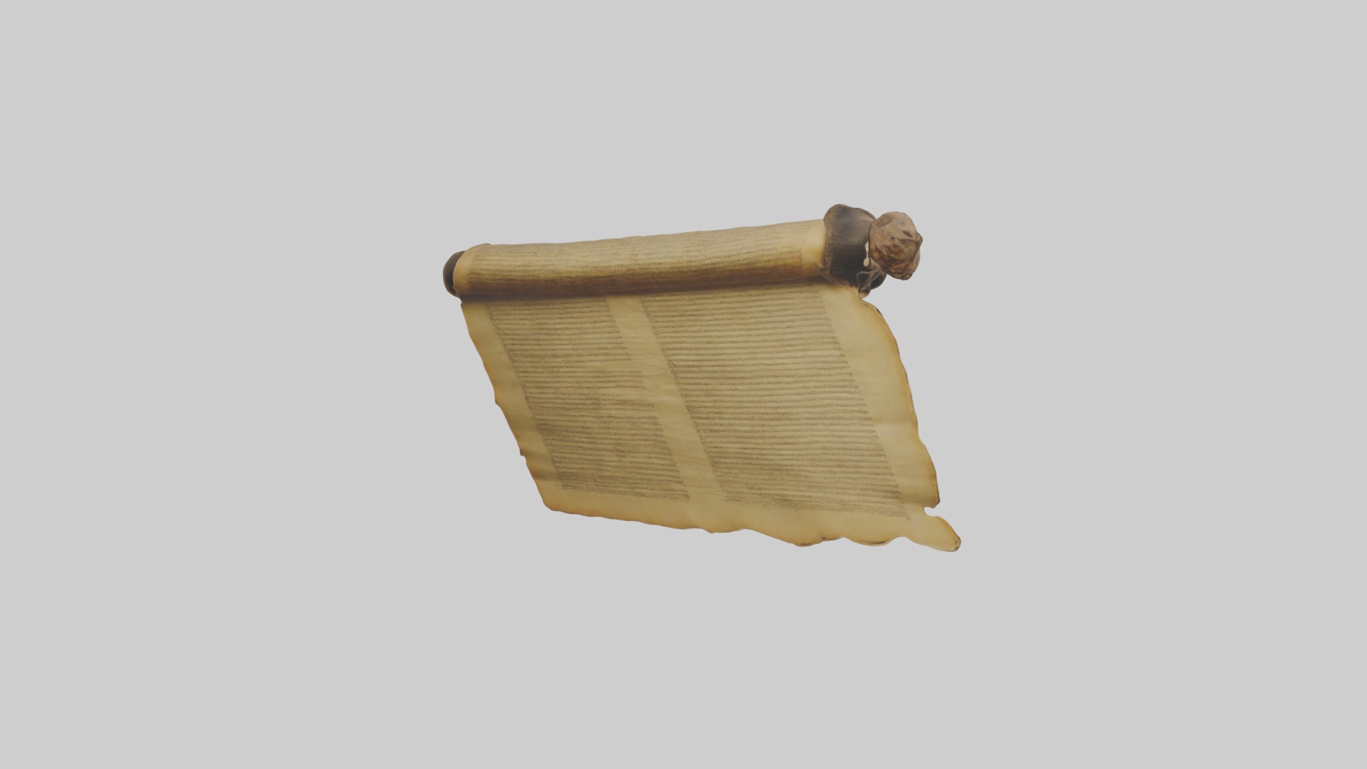 Papyrusscroll Model Low-poly 3D model_2