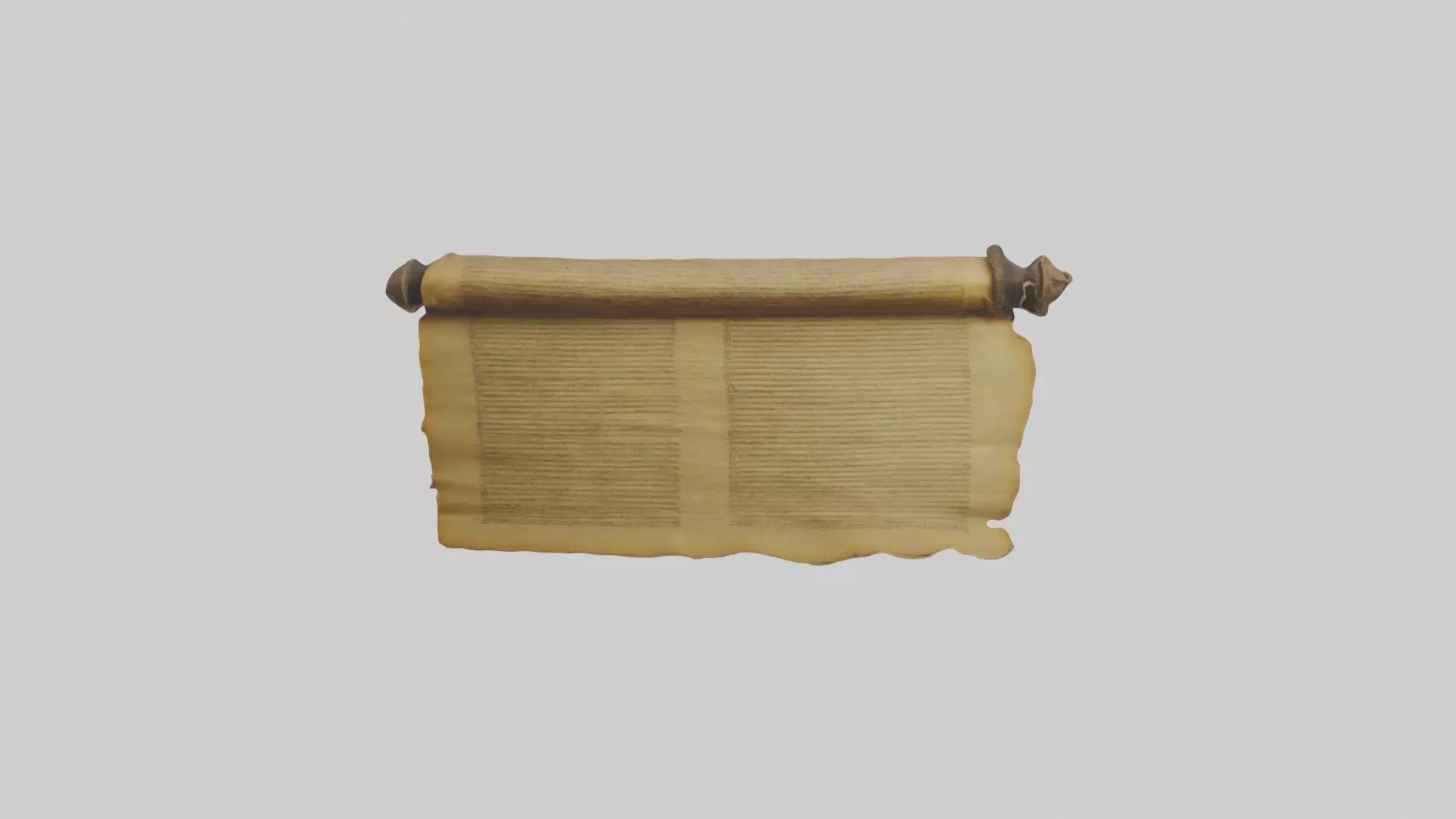 Papyrusscroll Model Low-poly 3D model_0