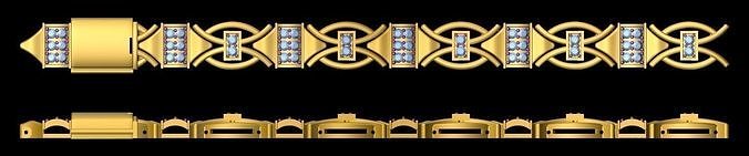 Bracelet for men 3D model
