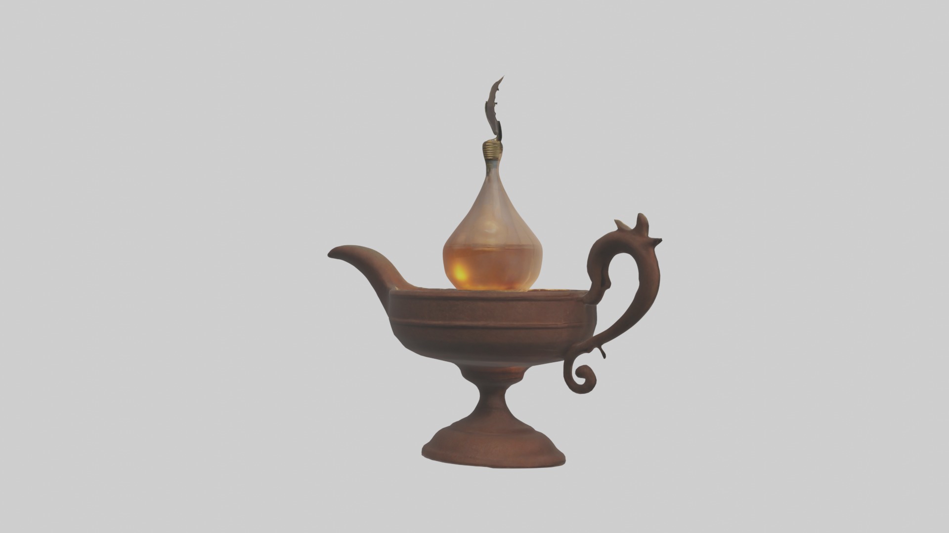 Oillamp Model Low-poly 3D model_2