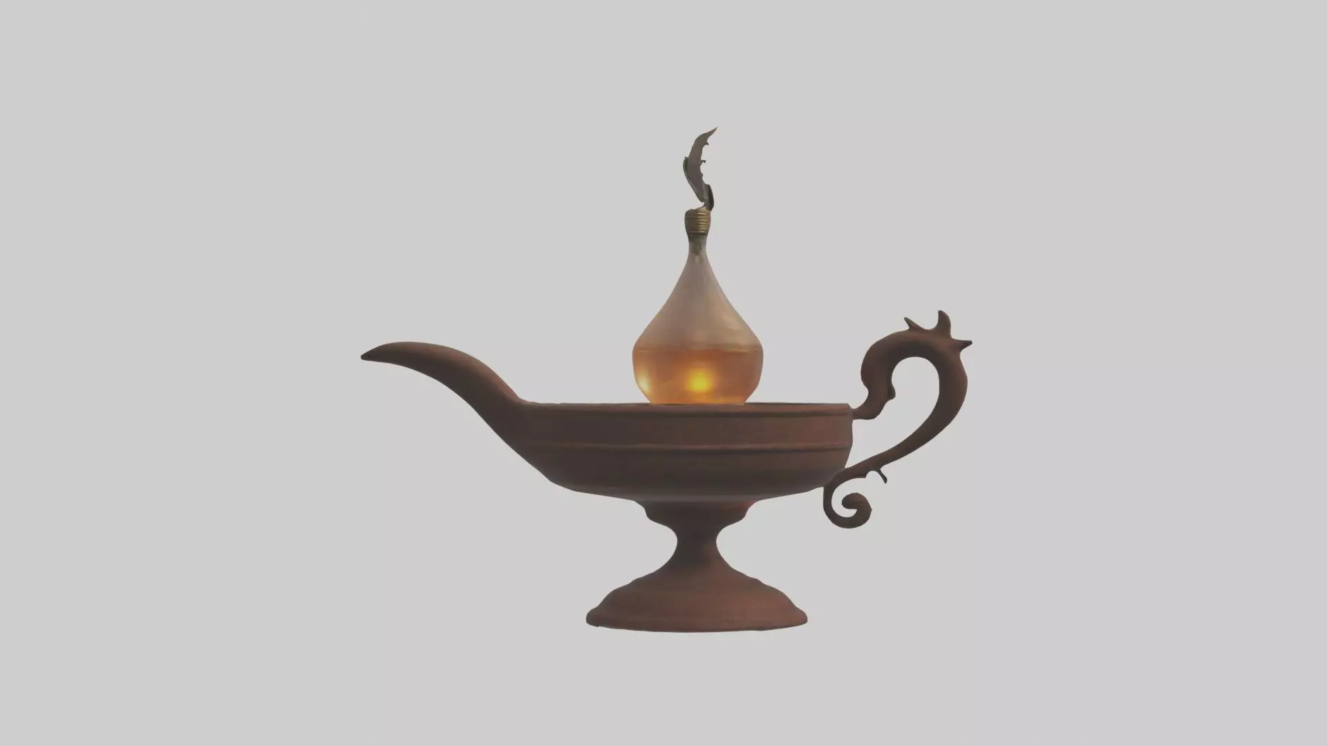 Oillamp Model Low-poly 3D model_0