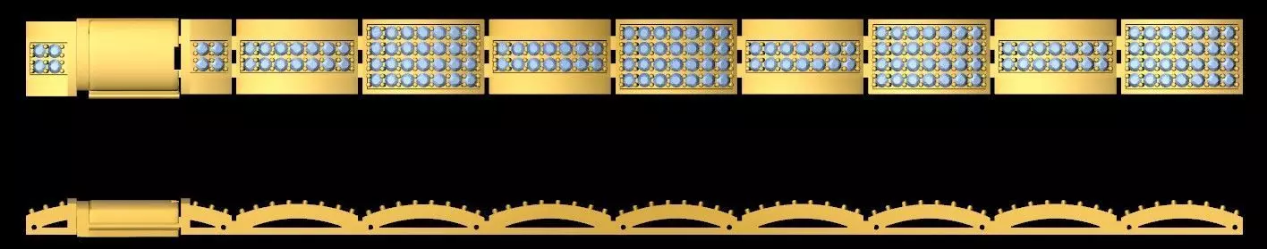 Bracelet for men 3D model_0