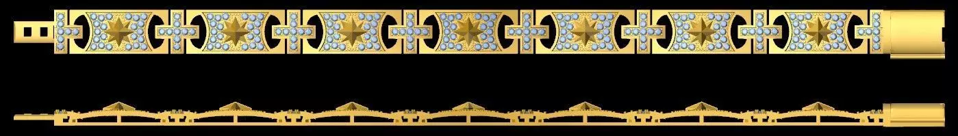 Bracelet for men 3D model_0