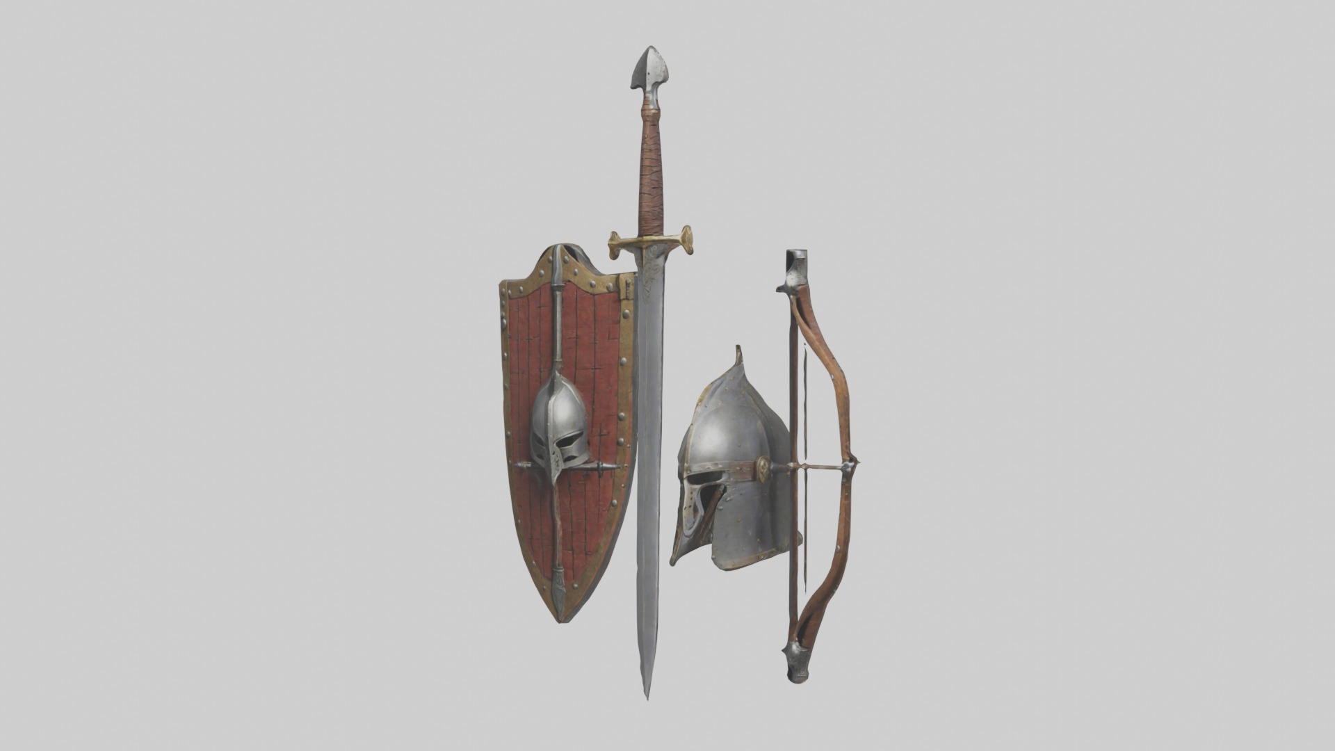 Medieval Weaponry Mod 1 Low-poly 3D model_4