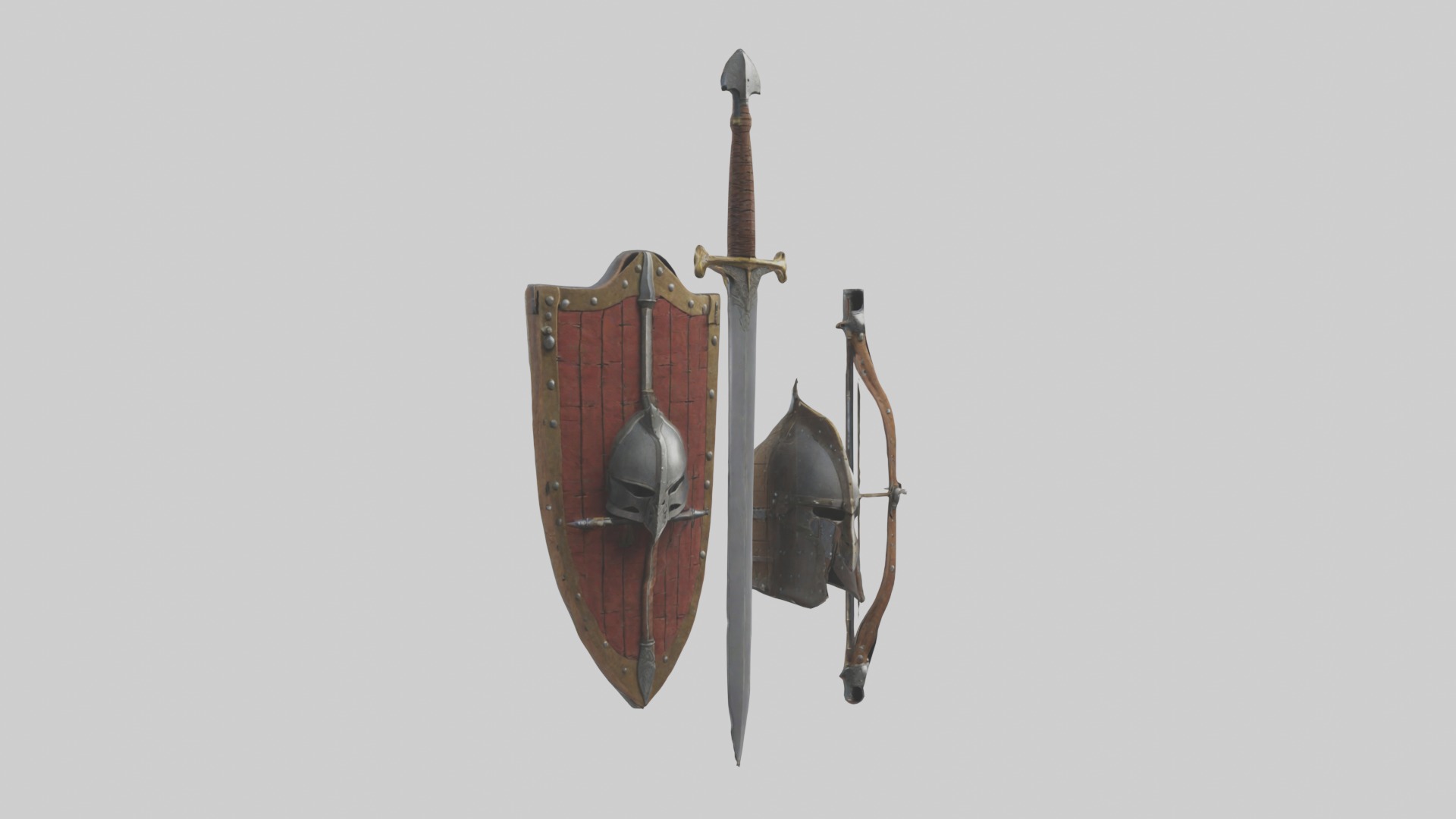 Medieval Weaponry Mod 1 Low-poly 3D model_5