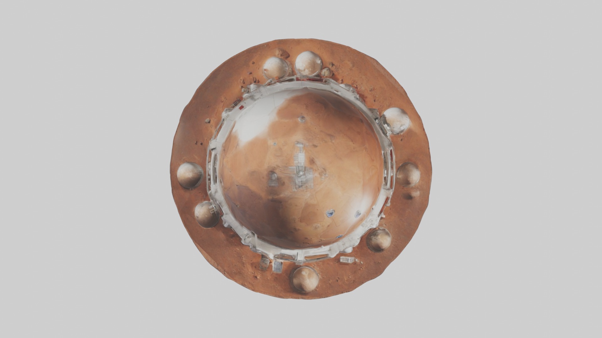 Mars Habitat Model 1 Low-poly 3D model_8