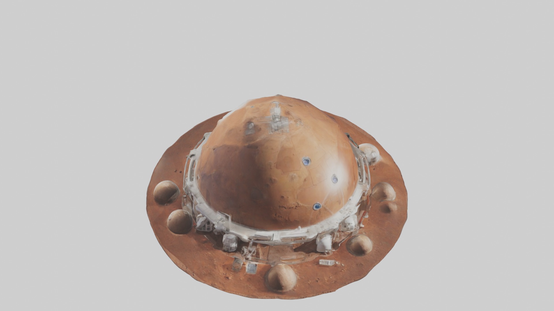 Mars Habitat Model 1 Low-poly 3D model_10