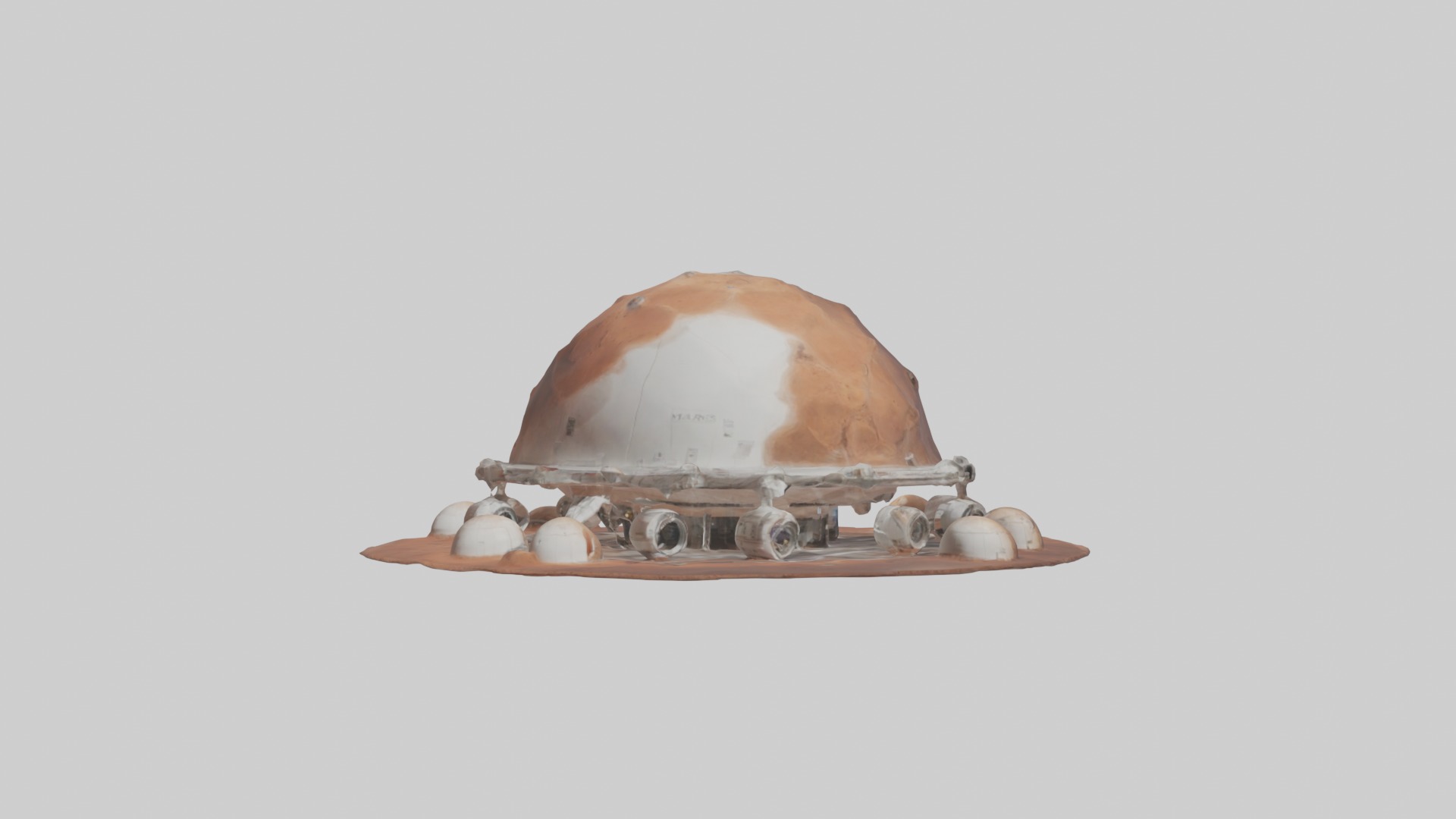 Mars Habitat Model 1 Low-poly 3D model_2