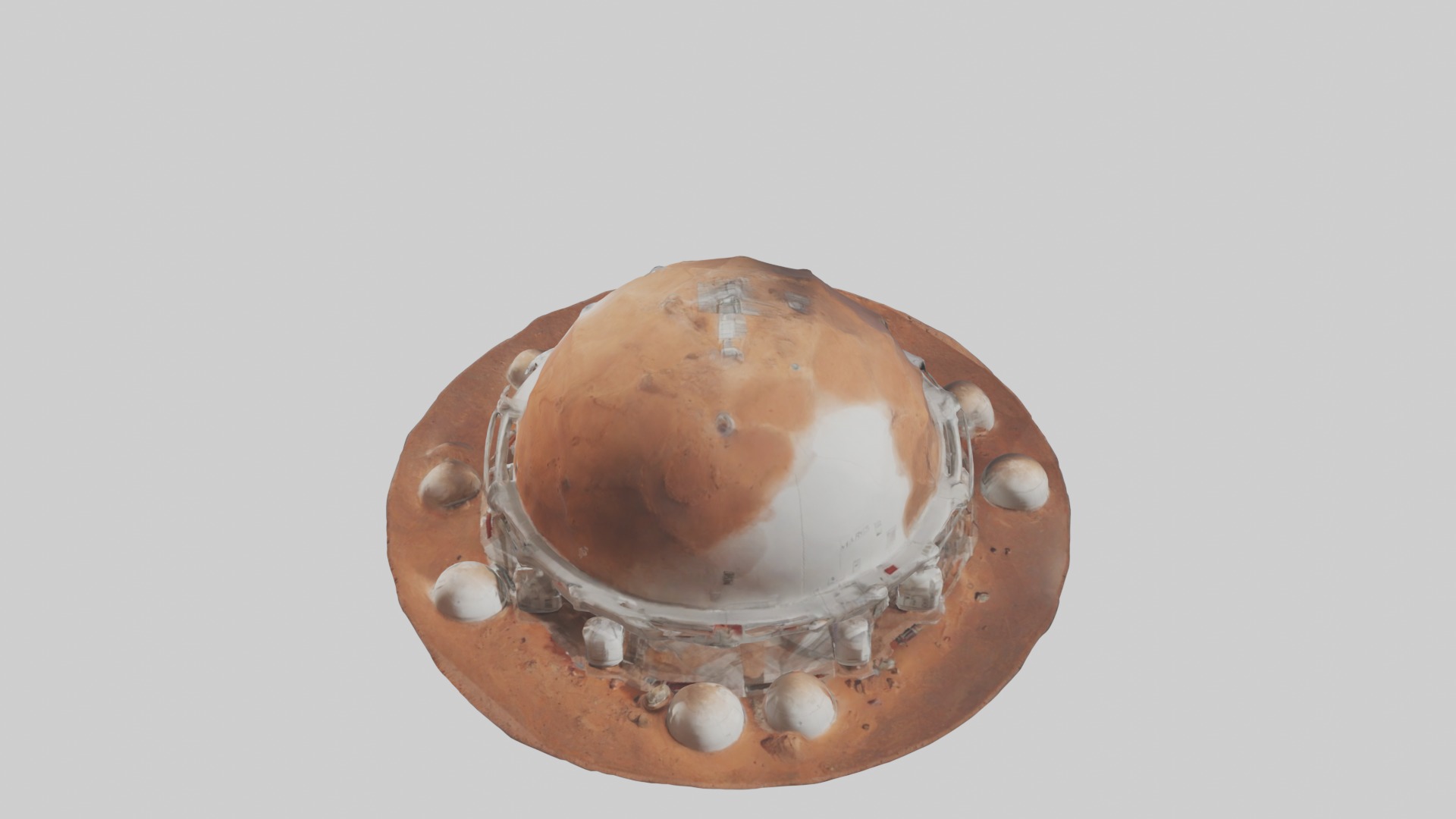 Mars Habitat Model 1 Low-poly 3D model_9