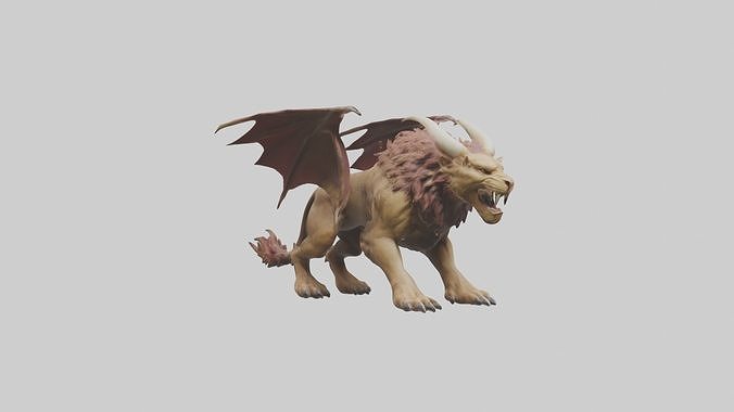 Manticore Model Low-poly 3D model
