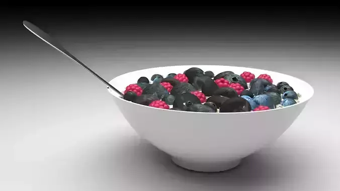 Oatmeal Yogurt Dessert 3D model
