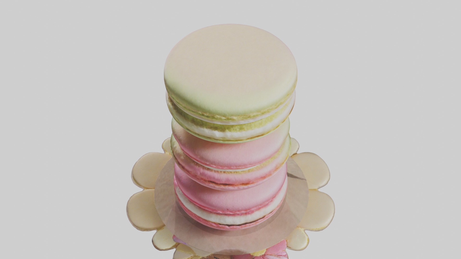 Macaron Model 1 Low-poly 3D model_9