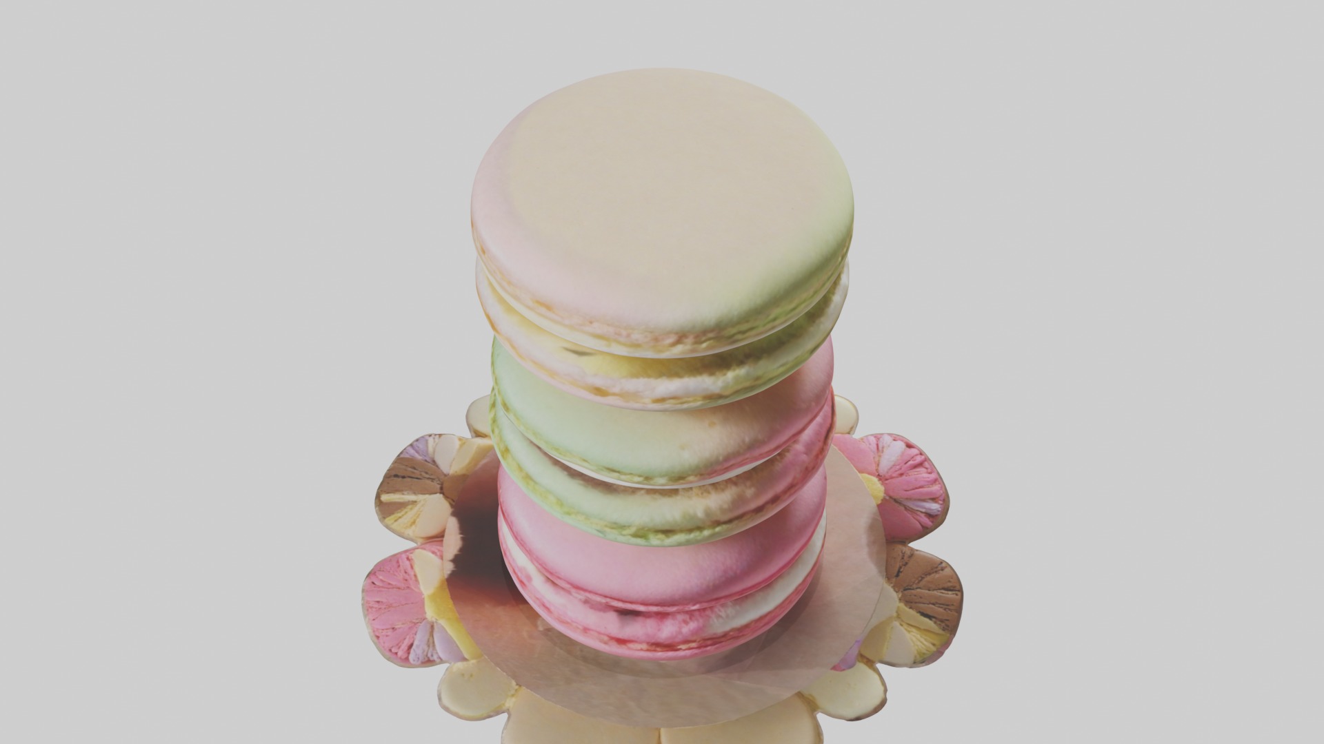 Macaron Model 1 Low-poly 3D model_11
