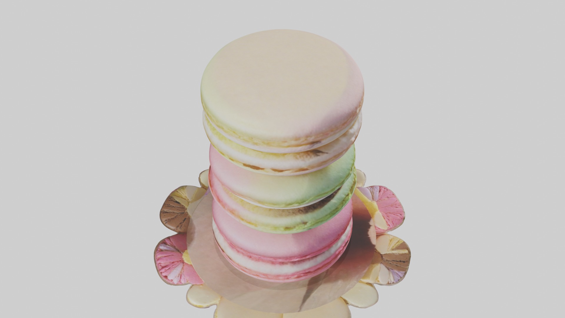 Macaron Model 1 Low-poly 3D model_12
