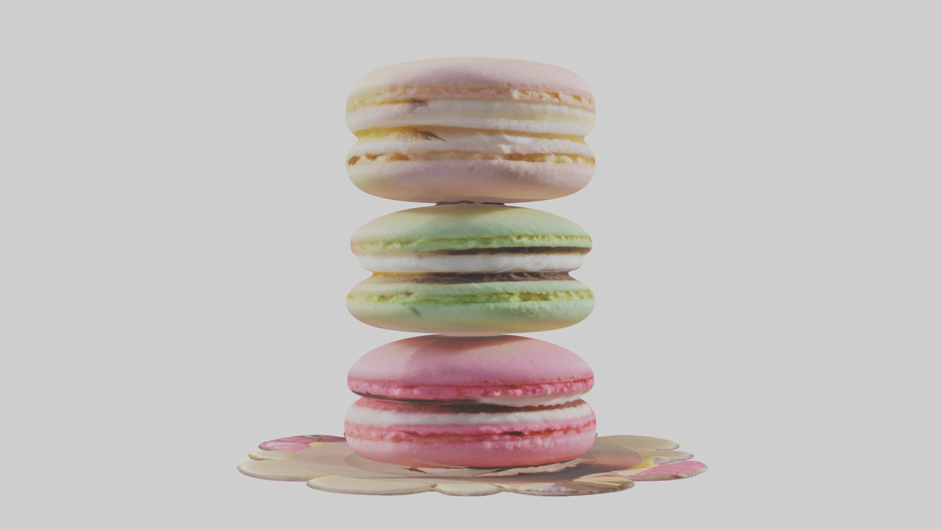 Macaron Model 1 Low-poly 3D model_5