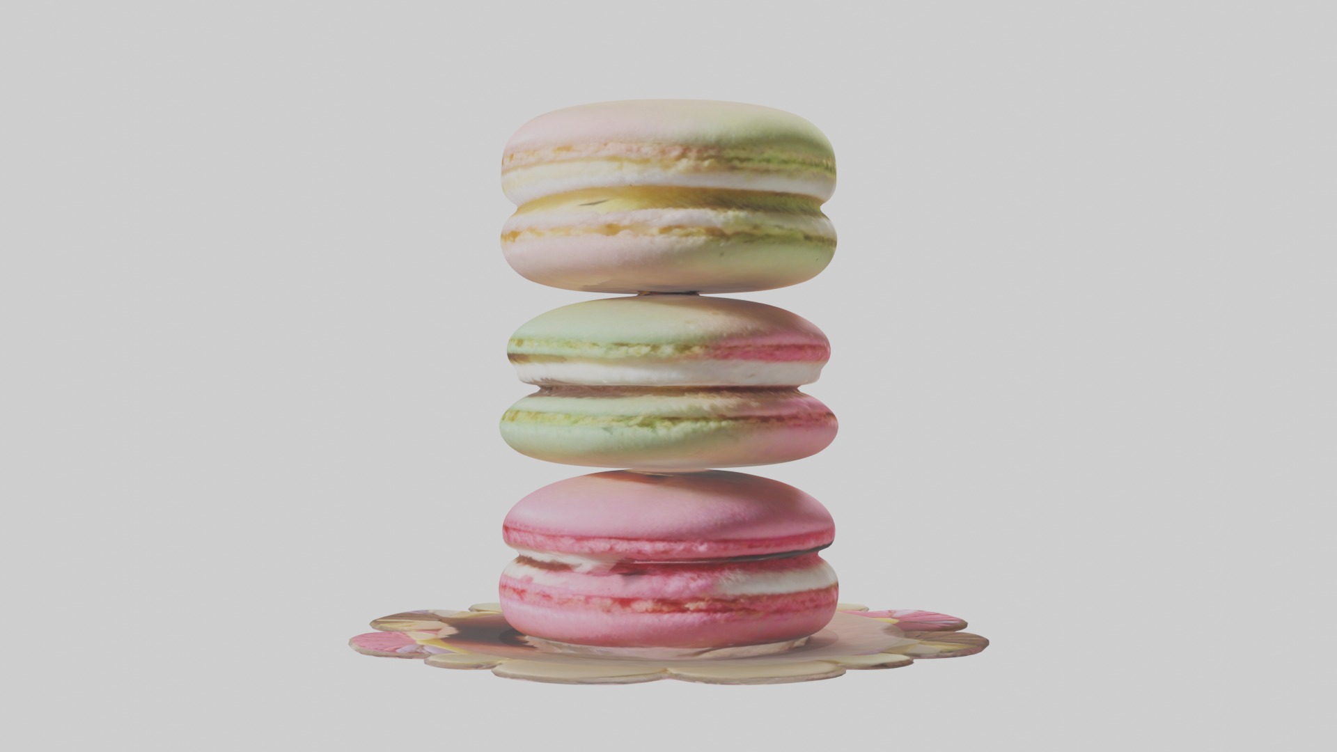 Macaron Model 1 Low-poly 3D model_6