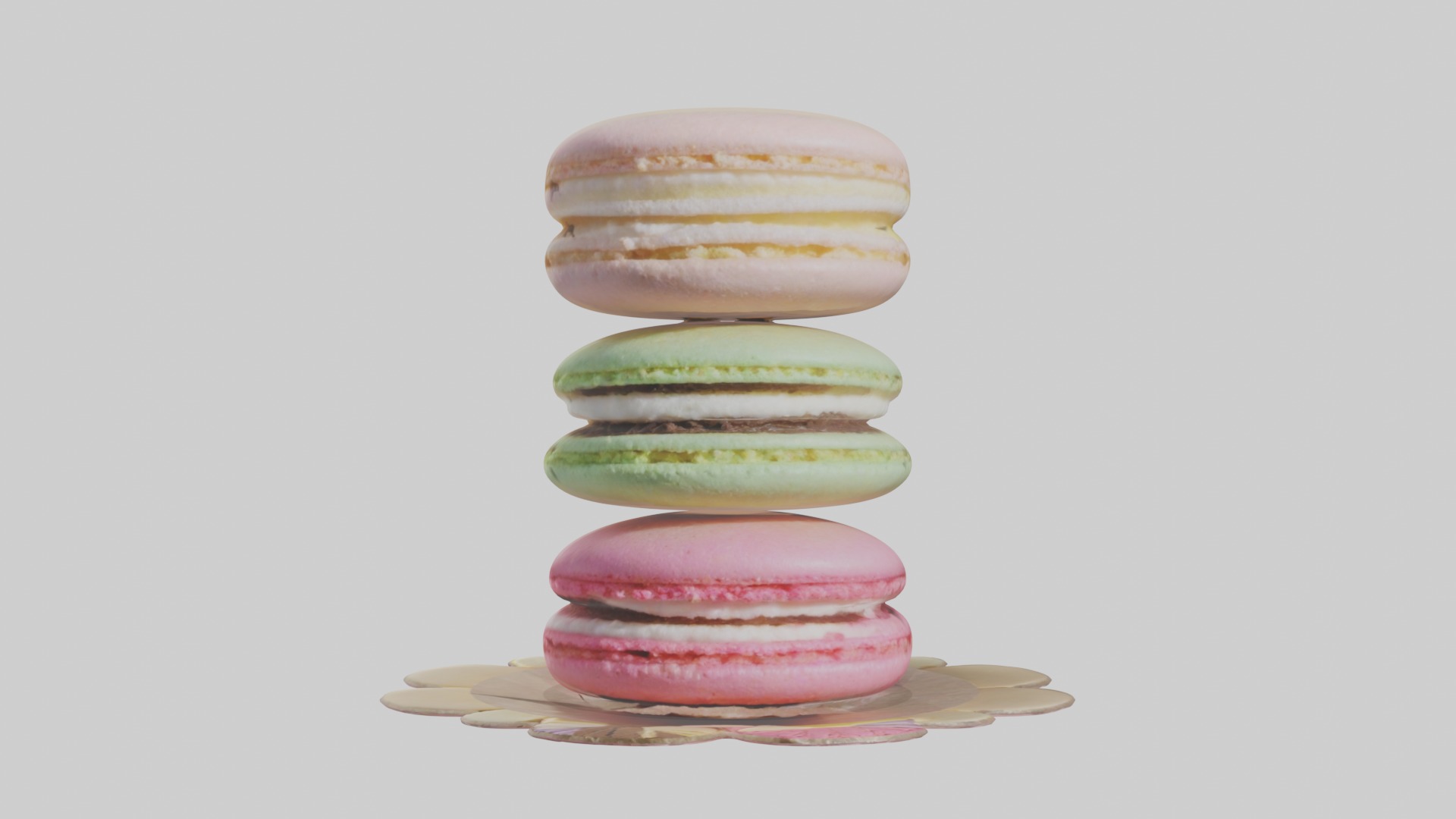 Macaron Model 1 Low-poly 3D model_3