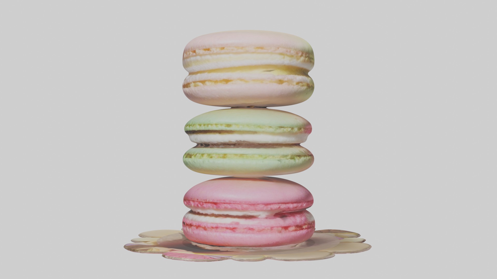 Macaron Model 1 Low-poly 3D model_4