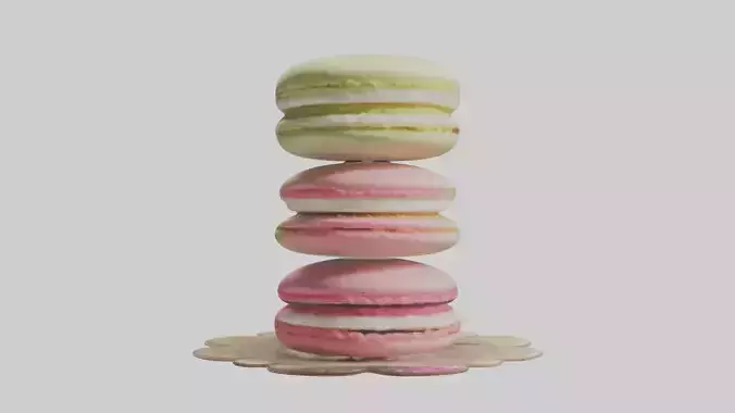 Macaron Model 1 Low-poly 3D model Macaron Model 1 Low-poly 3D model