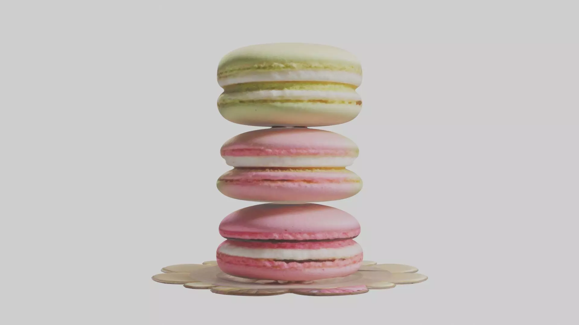 Macaron Model 1 Low-poly 3D model_0