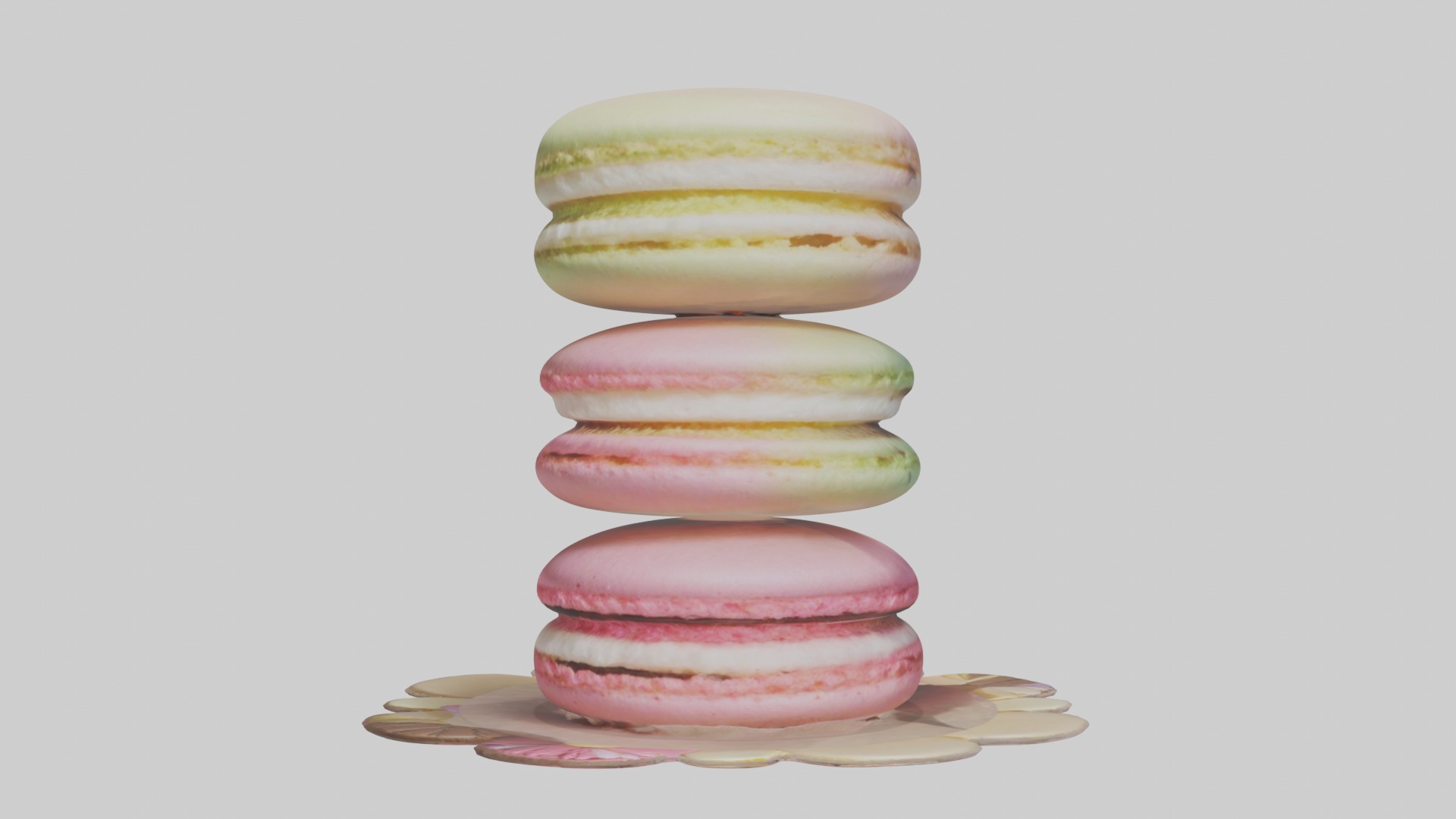 Macaron Model 1 Low-poly 3D model_2